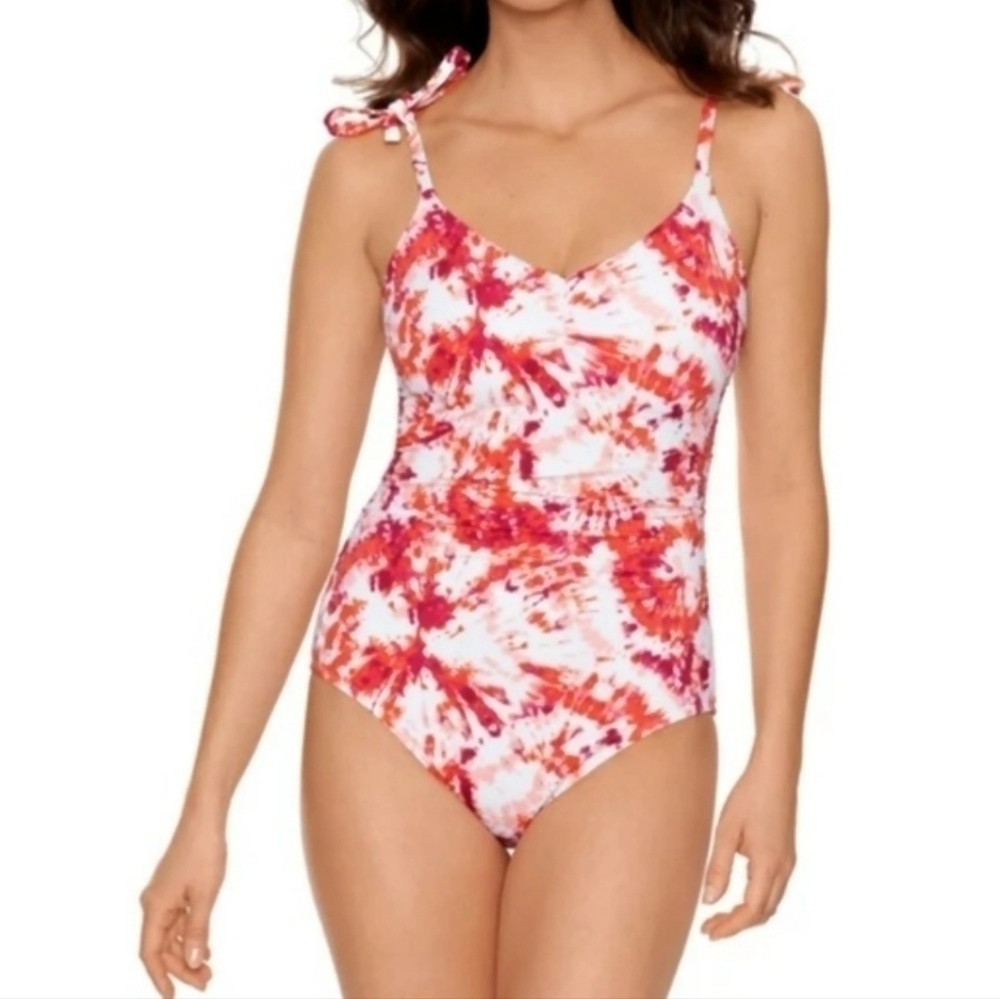 Time & Tru Tie Dye One Piece Swimsuit